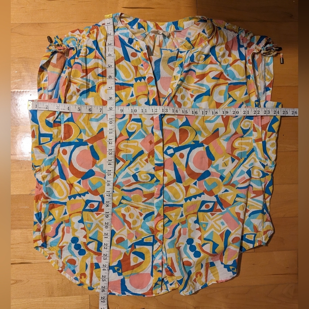 Anthropologie Danielle Kroll Brooklynite Printed Top shirt Medium - Picture 4 of 10